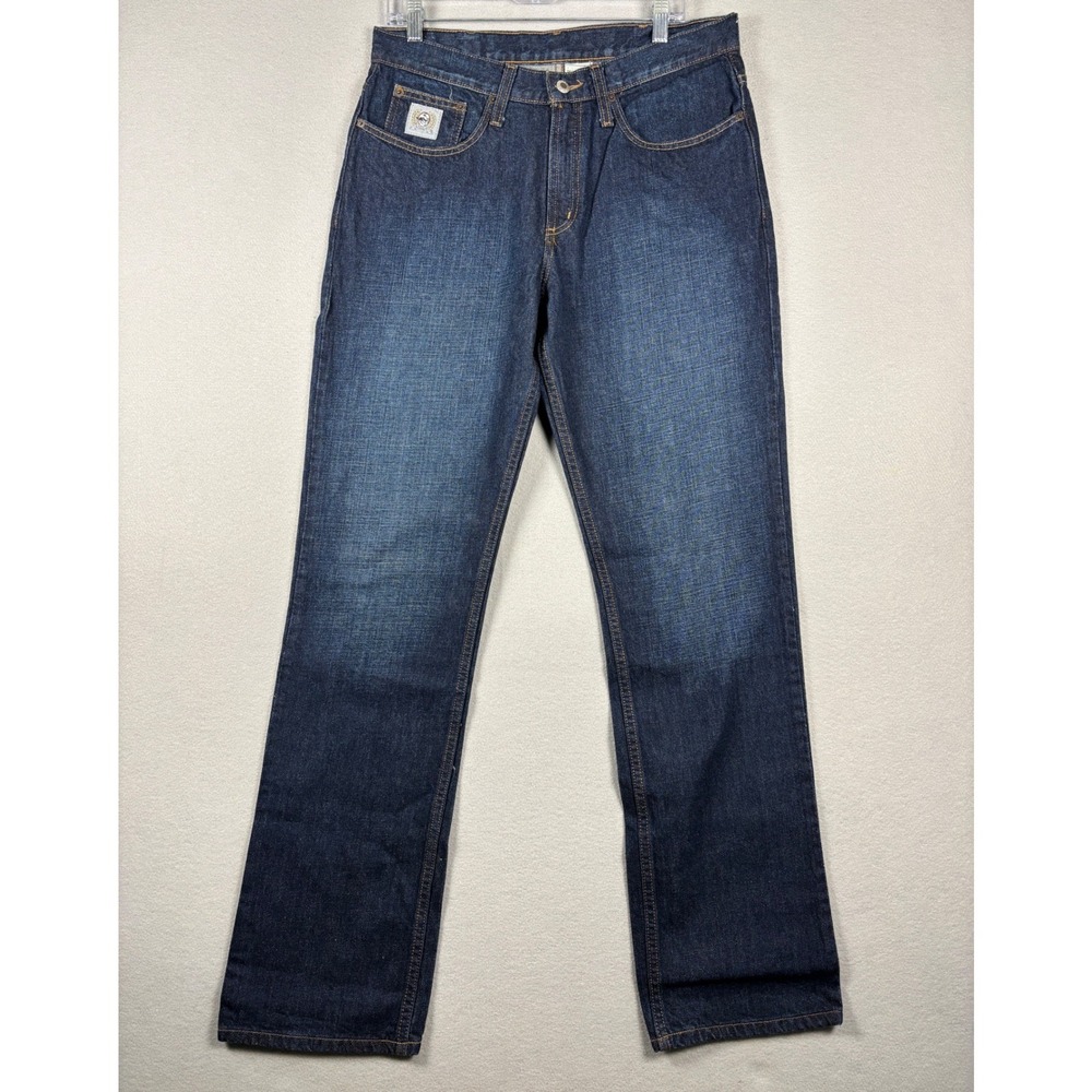 Cinch Silver Label Dark Wash Western Denim Jeans 33x34 Blue